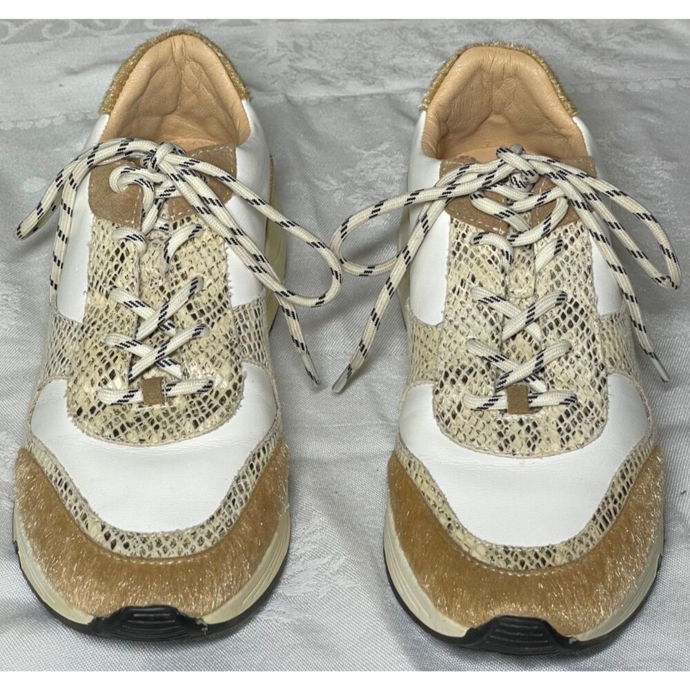 Oasis Society Size 6 Leopard Cheetah Beige Fur Women’s Sneaker w/ Original Laces - Picture 3 of 12